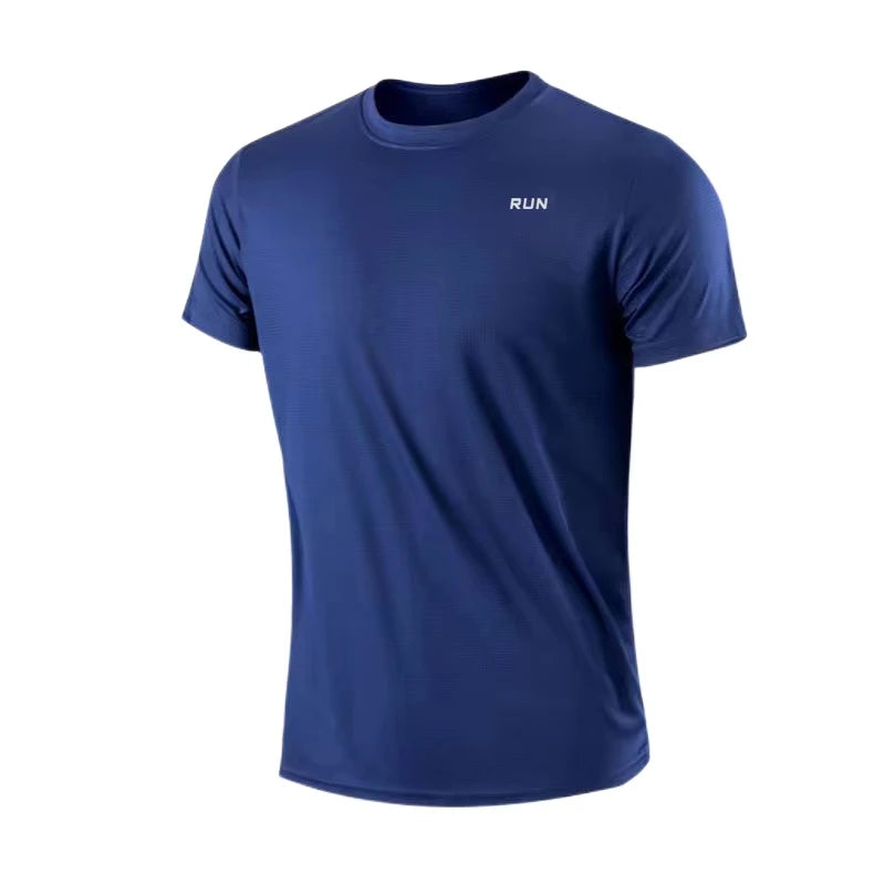 New Summer Men‘s Running Shirts Sport Gym Tees Training Jersey Short Sleeve T-Shirt Quick Dry Compression Sportwear T Shirt Man