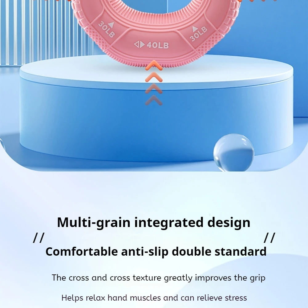 Octagonal Grip Ring 3-Level Resistance Silicone Hand Exerciser for Arm Strength Training Home Gym Fitness Equipment
