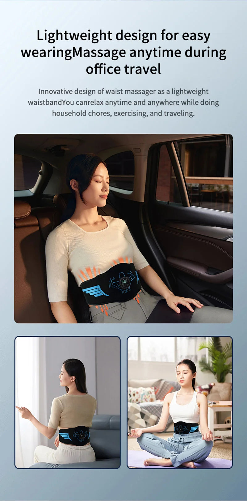 EMS Abdominal Toning Belt Muscle Stimulator Abs Trainer Muscle Toner USB Charge Body Shaping Lose Weight Fat Burn Fitness Unisex