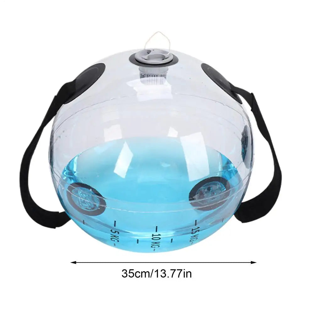 Workout Aqua Bags Adjustable Water Training Bag 15kg Adjustable Inflatable Water Power Bags for Fitness Body Building Aqua Ball