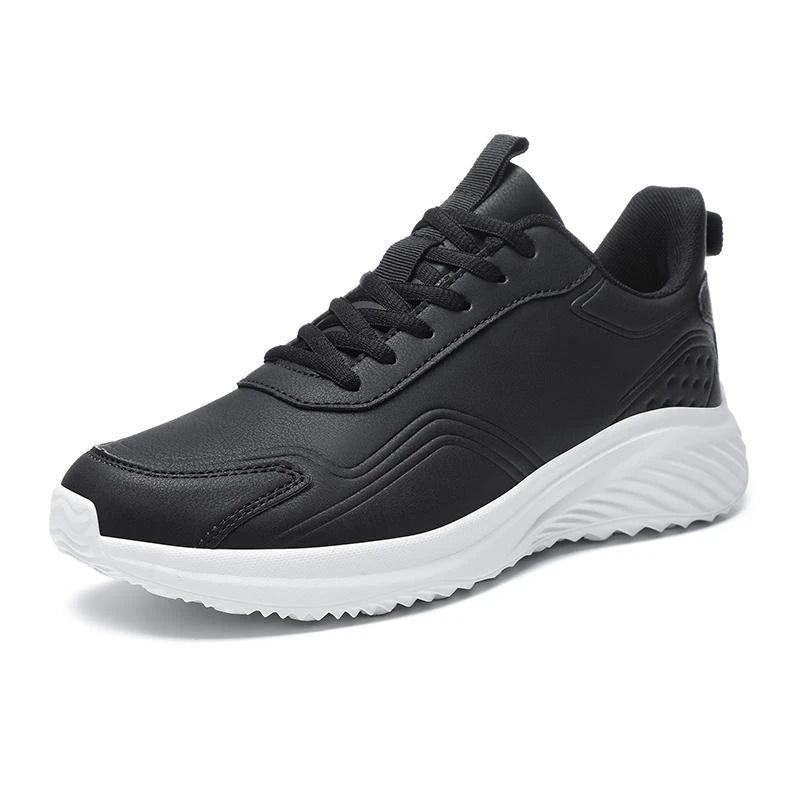 Leather Cushioned Sports Shoes For Men's Lightweight Casual Running Shoes For Autumn And Winter Men's Shoes Versatile And Trendy