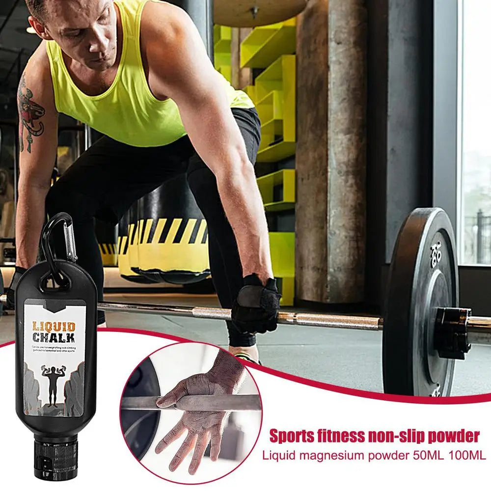 30/50/100ml Liquid Chalk Sports Magnesium Powder Fitness Weight Lifting Anti Slip Cream Grip WeightLifting Climbing Gym Sport