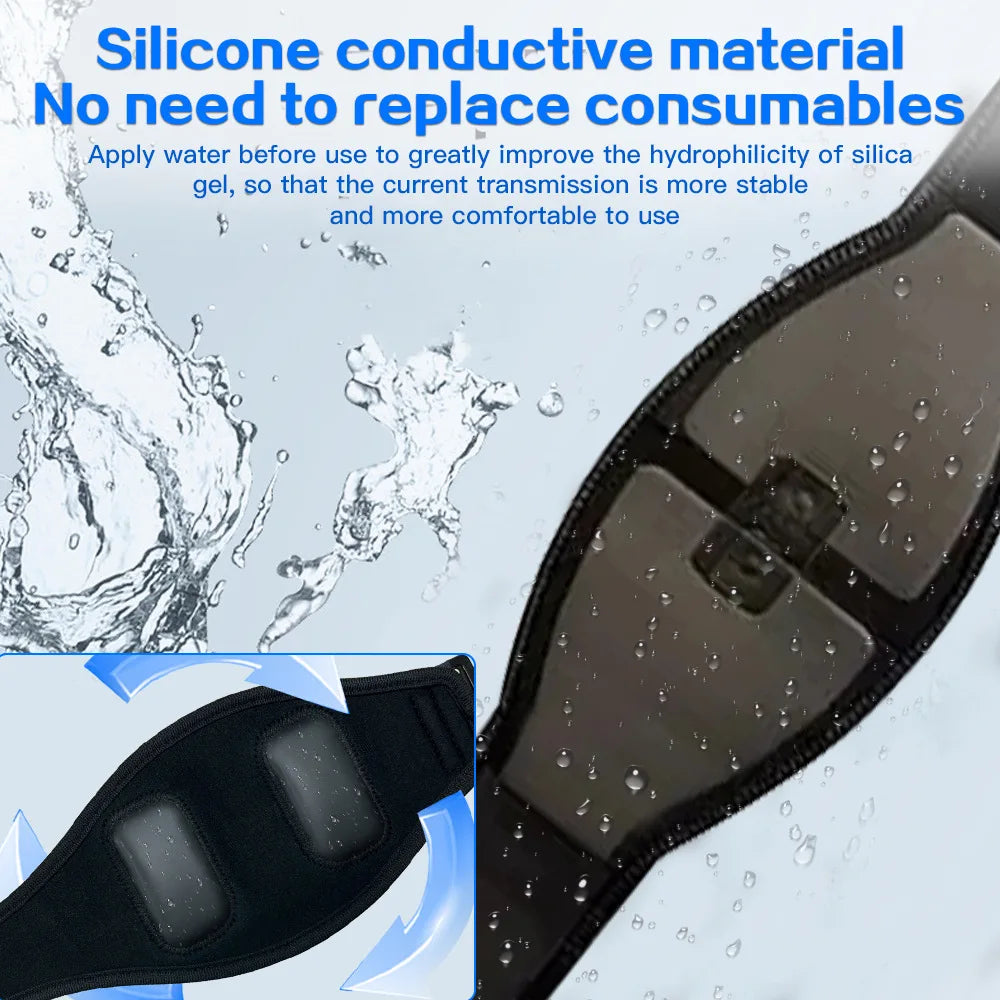 Smart EMS Fitness Belt with LED Display -  Rechargeable Core Trainer for ABS Workout & Lower Back Massage, Home Gym Equipment