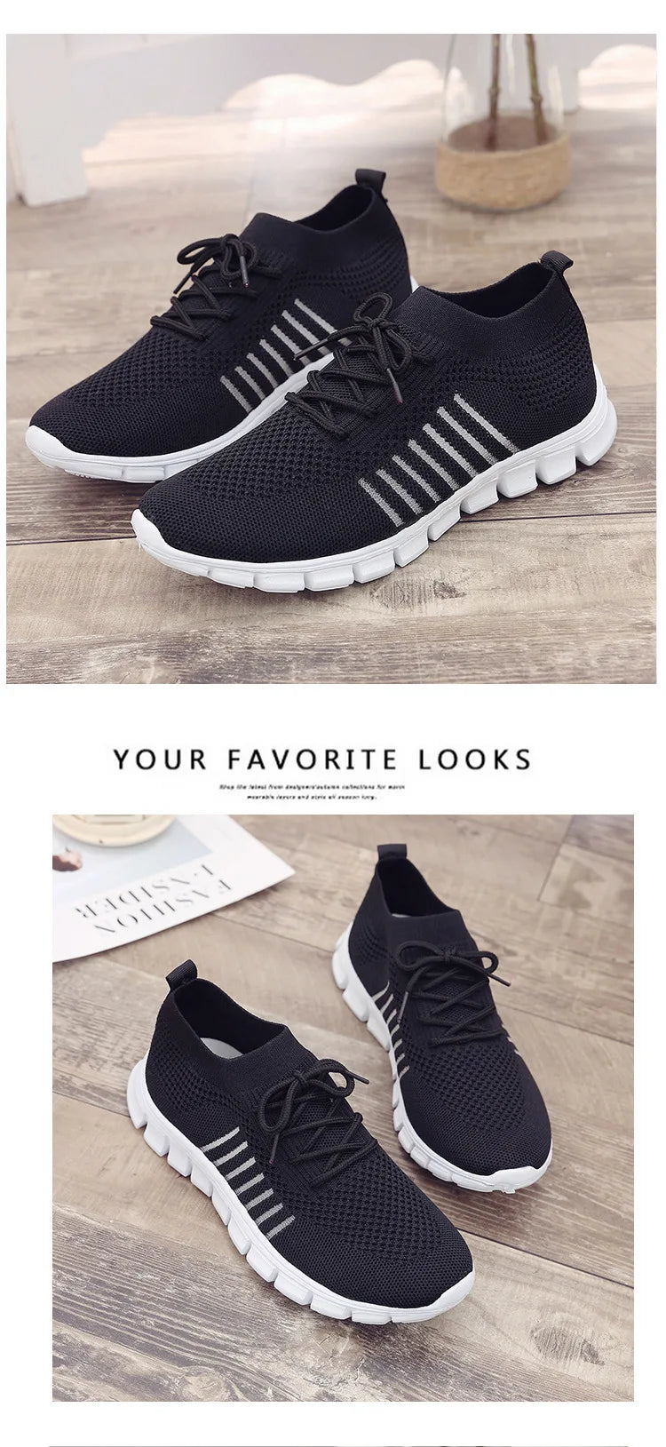 New Fashion Women's Shoes Platform Mesh Sneakers Lightweight Breathable Casual Shoes Women's Shoes on Offer