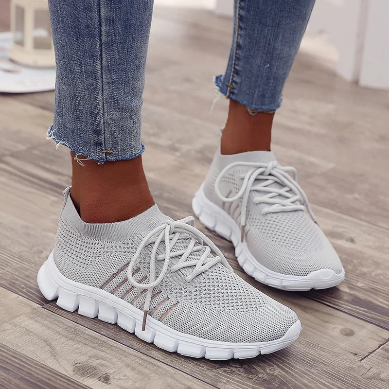 New Fashion Women's Shoes Platform Mesh Sneakers Lightweight Breathable Casual Shoes Women's Shoes on Offer