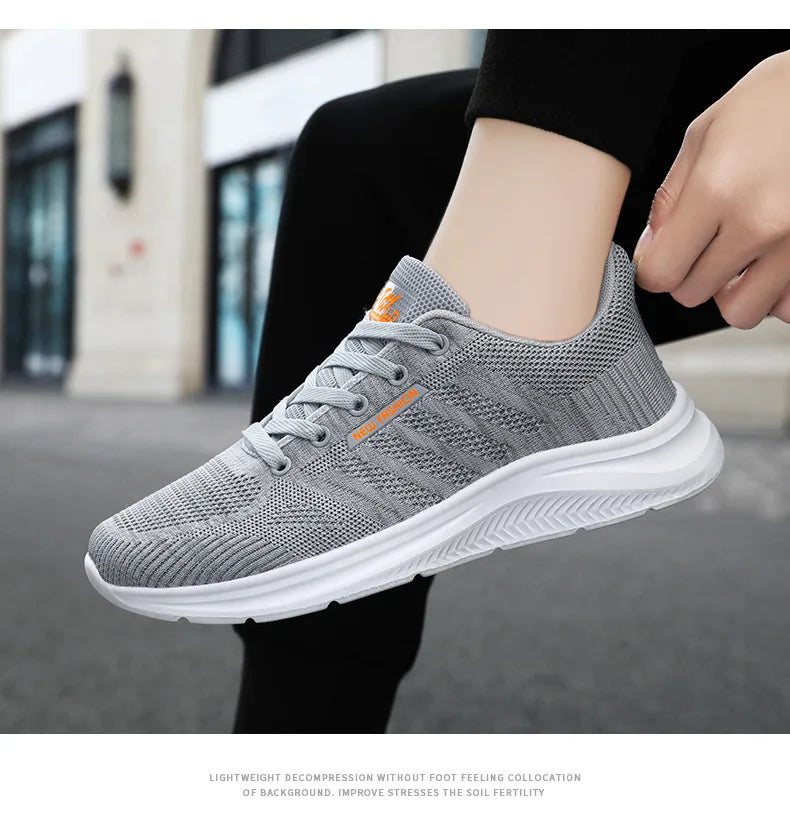 Oulylan New Trendy Casual Men Sports Shoes Summer Lightweight Breathable Mesh Sneakers Outdoor Anti-slip Women Running Footwear