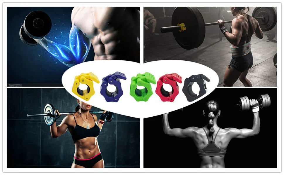 Pro Dumbbell Barbell Bar Clip Collar Barbell Lock Clamps Quick O-Rod Chuck Weight Lifting Bar Gym Dumbbell Fitness Body Building