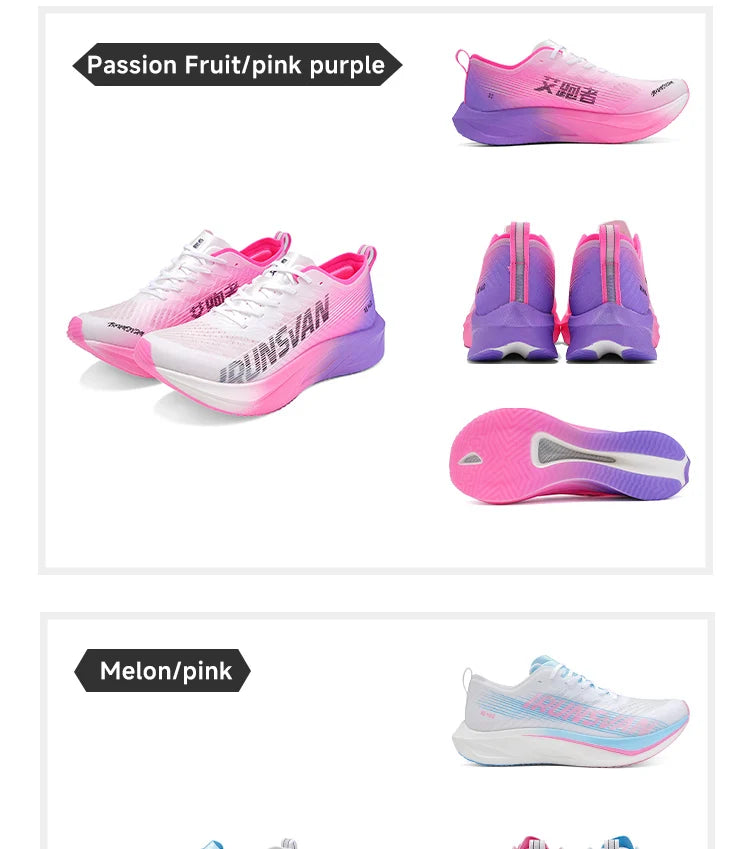 IRUNSVAN HEAT 2.0 Carbon Plate Sneakers Marathon Racing Professional Running Shoes Men Athletic Training Sport Shoes