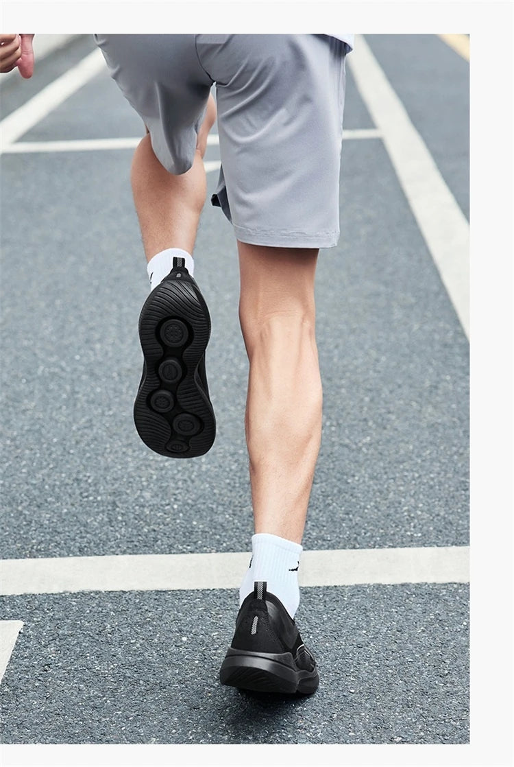 Xtep Soft Tube Running Shoes for Men Comfortable Breathable Slip-on Mesh Wear-Resistant Lightweight Male Sneakers 875219110061