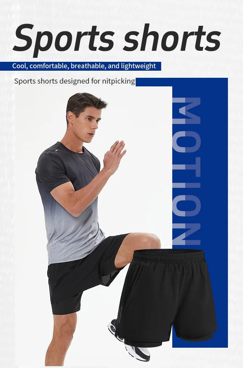 men's sport shorts Movement Rest Sport Run Breath Night Run Fitness Shorts