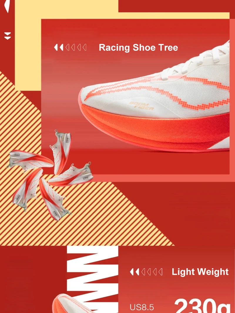 Li-Ning Men RED HARE 8 PRO Racing Running Shoes BOOM FIBER Cushion Stable Sport Shoes Light Anti-Slip Wearable Sneakers ARPV003