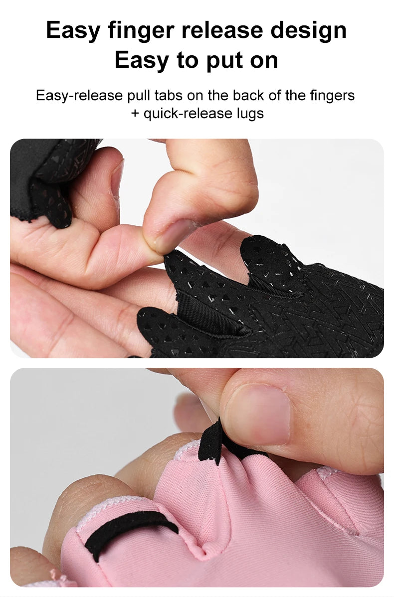 KUTOOK Gym Fitness Half Finger Gloves Men Women for Crossfit Workout Glove Power Weight Lifting Bodybuilding Hand Protector