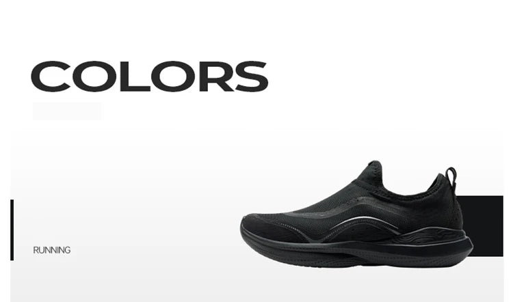 Xtep Soft Tube Running Shoes for Men Comfortable Breathable Slip-on Mesh Wear-Resistant Lightweight Male Sneakers 875219110061