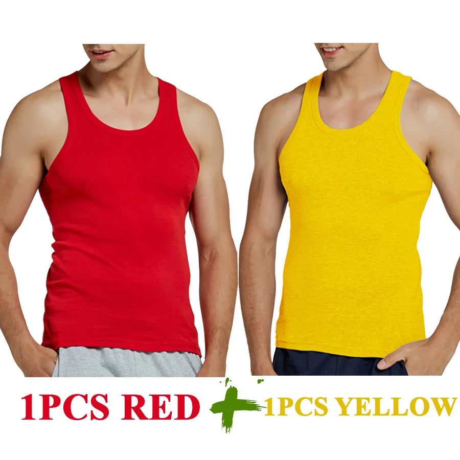 Men’s Cotton Tank Top – Sleeveless Gym Vest