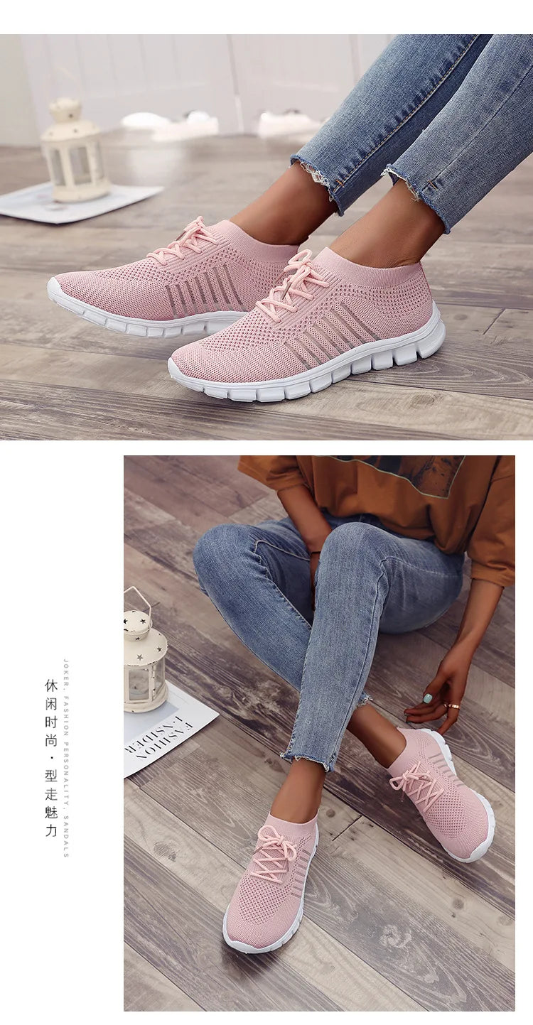 New Fashion Women's Shoes Platform Mesh Sneakers Lightweight Breathable Casual Shoes Women's Shoes on Offer