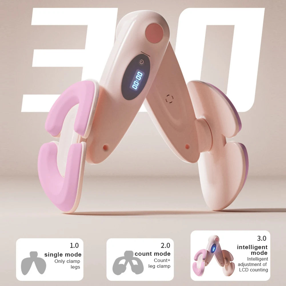 Digital Skinny Legs Clip Strength Adjustable Thigh Fitness Equipment 360° Rotatable Exercise Pelvic Floor Trainer for Women Men