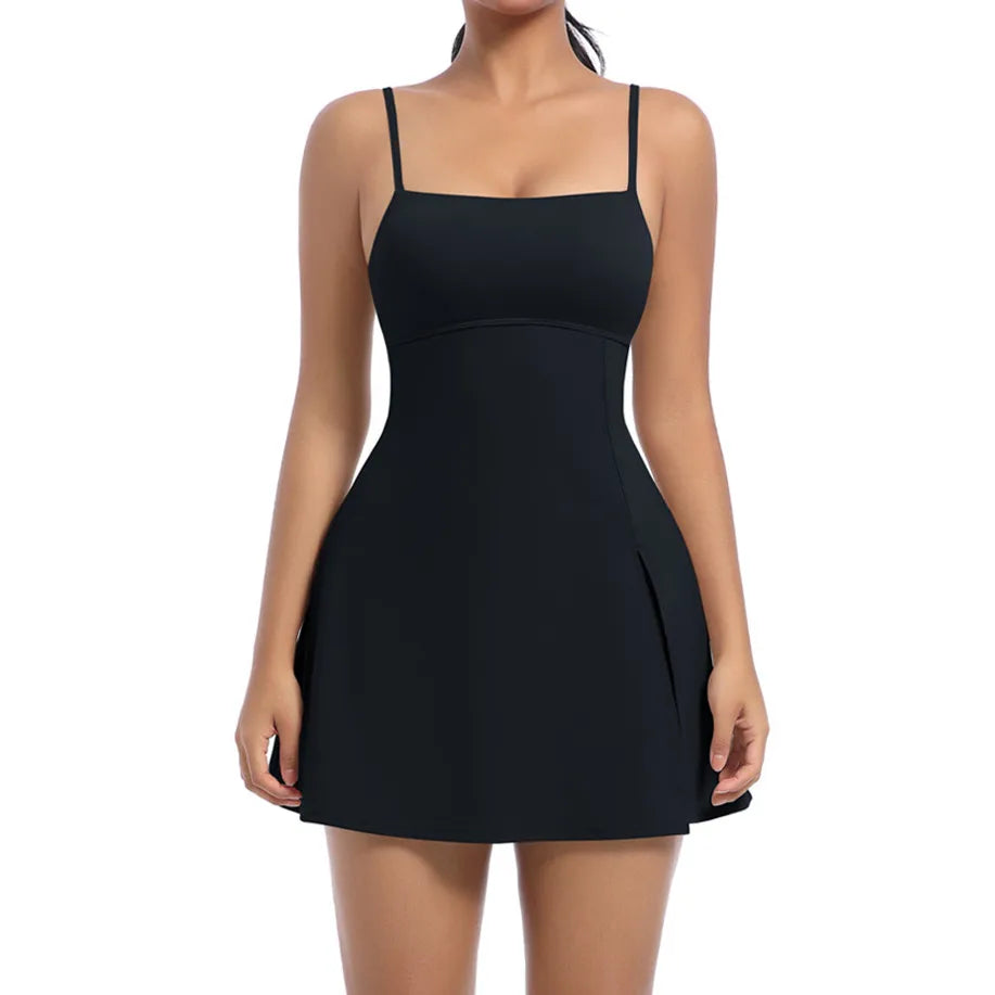 XL Pad Bodysuit Women Anti Shorts Yoga Set Gym Running One Piece Jumpsuit Tennis Skirt Workout Tracksuit Dance Fitness Bodysuit