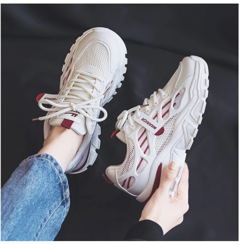 Fashionable Men And Women 2024 Spring And Summer New Mesh Breathable Versatile Thick Sole Hot Casual Sports Couple Shoes New