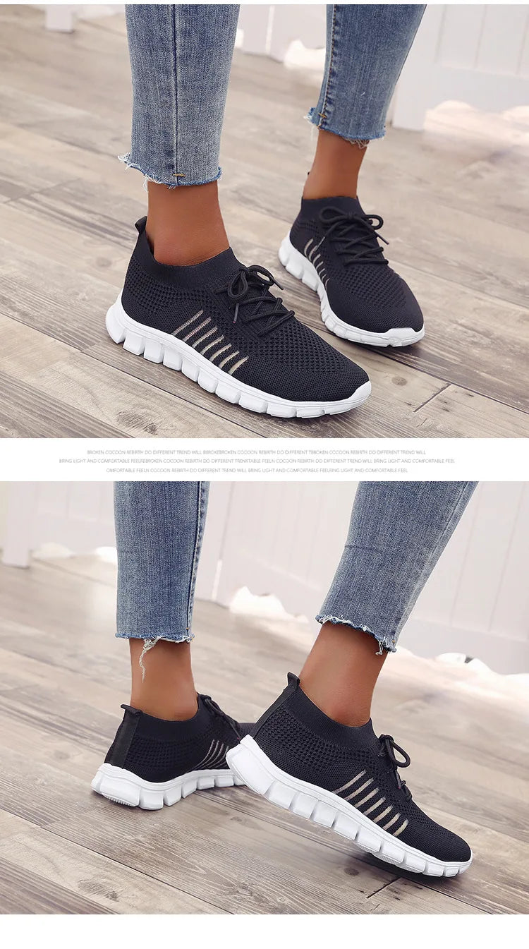 New Fashion Women's Shoes Platform Mesh Sneakers Lightweight Breathable Casual Shoes Women's Shoes on Offer
