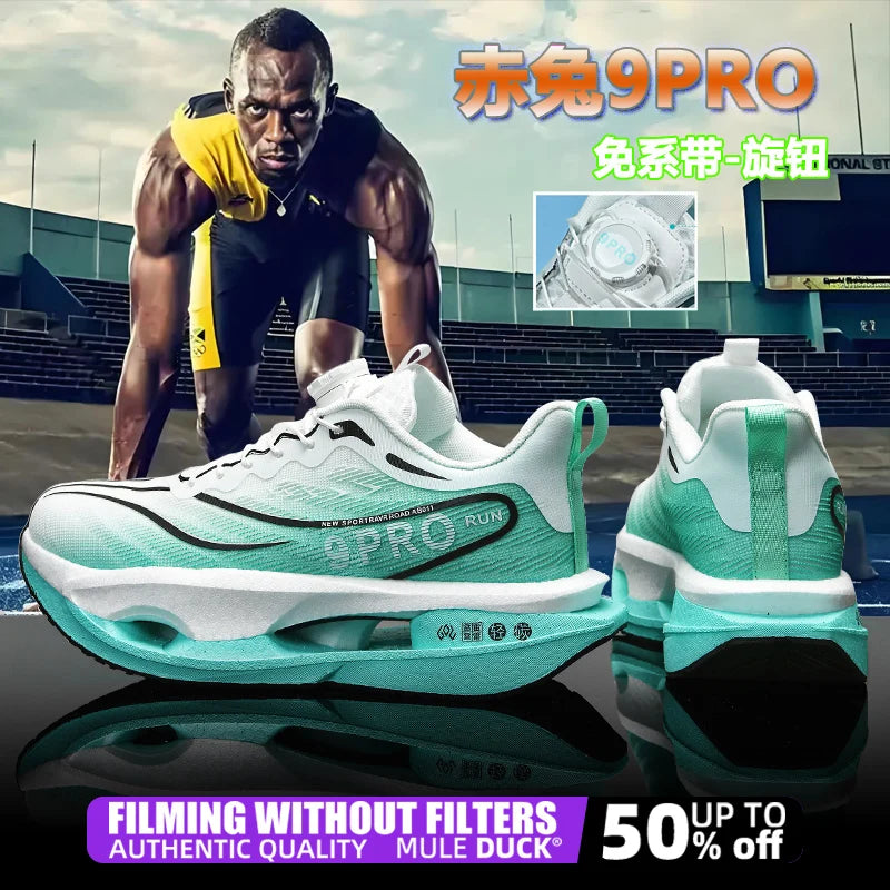 Speciality Carbon Plate Sports Running Shoes Marathon Air Cushion Men Breathable Lightweight Women Comfortable Nonskid Sneakers