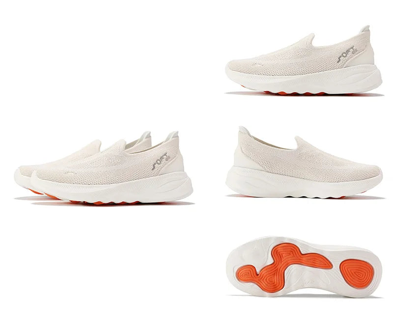 Li-Ning Women SOFT GO 2 KNIT Slip-on Casual Walking Shoes Breathable Cushion Flexible LiNing Comfortable Sports Sneakers AGLV018