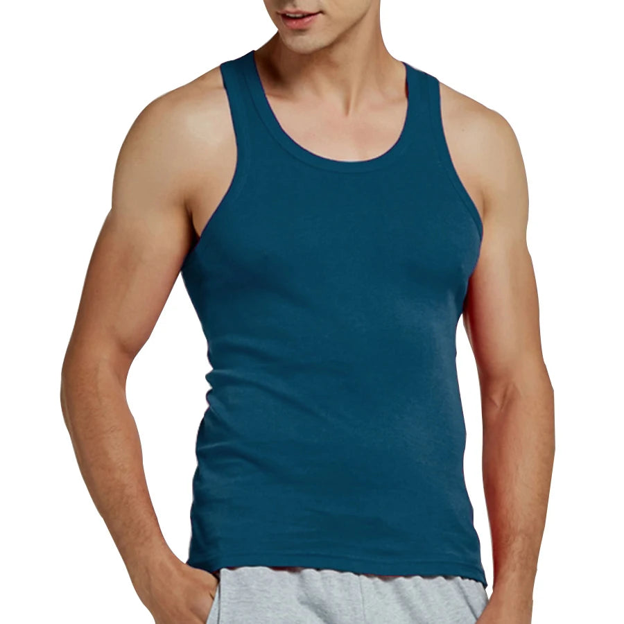 Men’s Cotton Tank Top – Sleeveless Gym Vest