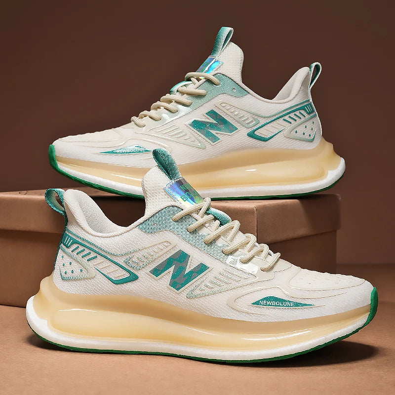 Sports Shoes for Men Mesh Breathable Comfortable Outdoor Sports Trendy Lace-up Sneakers 2025 New Casual Running Shoes for Man