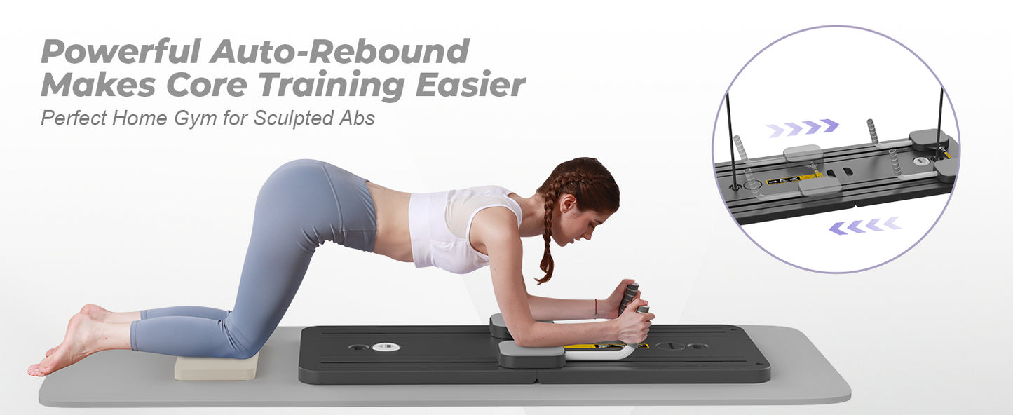 5 in 1 pilates board push up LED display Automatic Rebound Multi Pilates Reformer Set folding Fitness Exercise Equipment