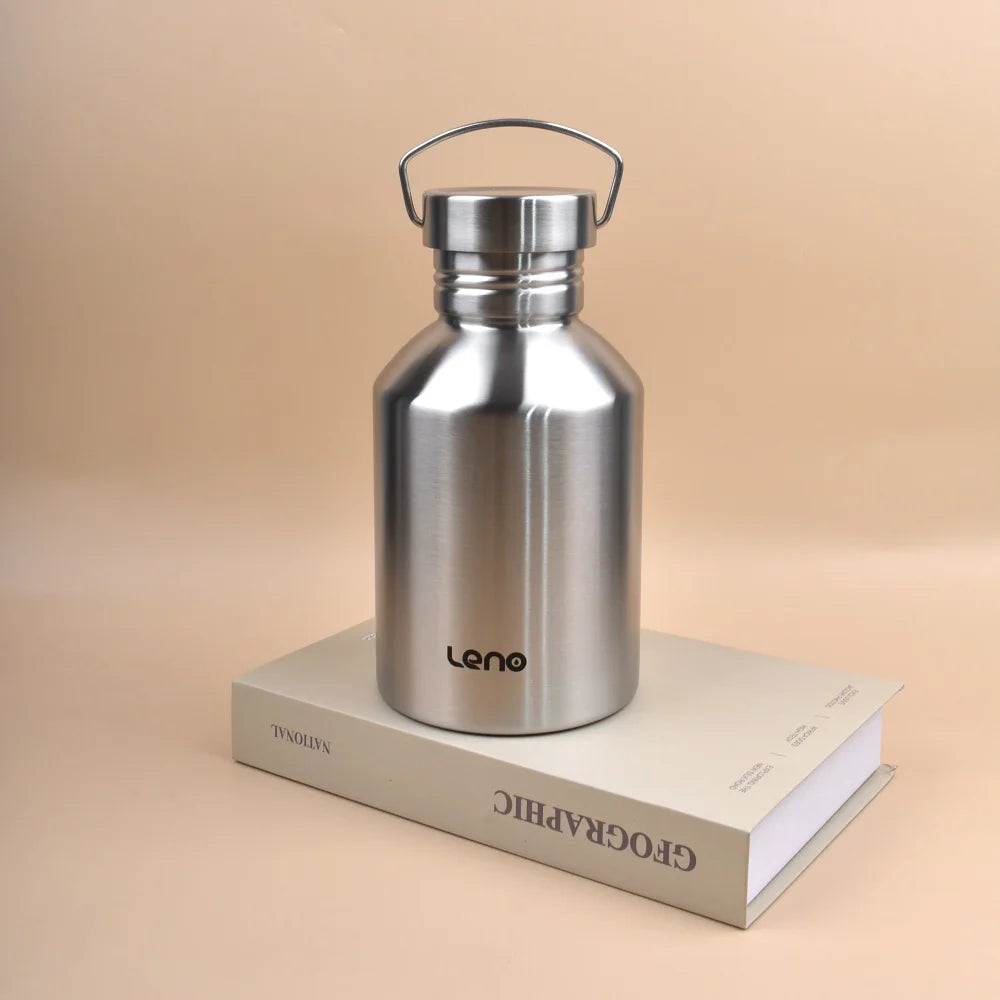 2L Drink Bottle for Sport Large Capacity Stainless Steel Sport Bottle Single-Layer Water Cup Metal Flask Drinkware Camping Sport
