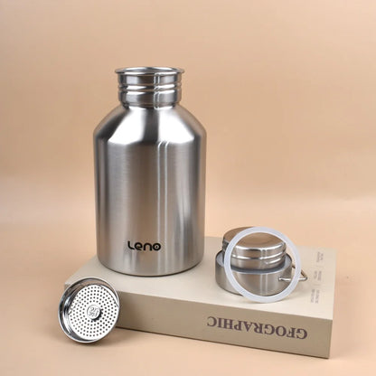 2L Drink Bottle for Sport Large Capacity Stainless Steel Sport Bottle Single-Layer Water Cup Metal Flask Drinkware Camping Sport