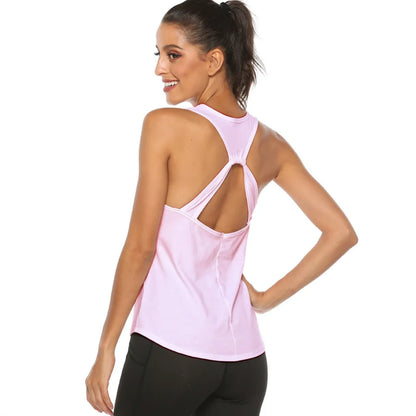 Sexy Backless Yoga Tank Tops For Women Sleeveless Sport Fitness T Shirt Workout Yoga Shirts Quick Dry Athletic Running Vest Lady