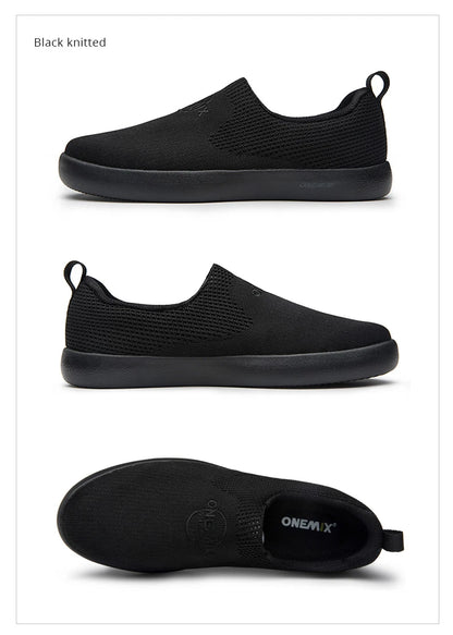 ONEMIX 2024 Women Sneakers Breathable Mesh Men's Street Footwear Lightweight Office Slip-On Sneaker For Outdoor Walking Shoes