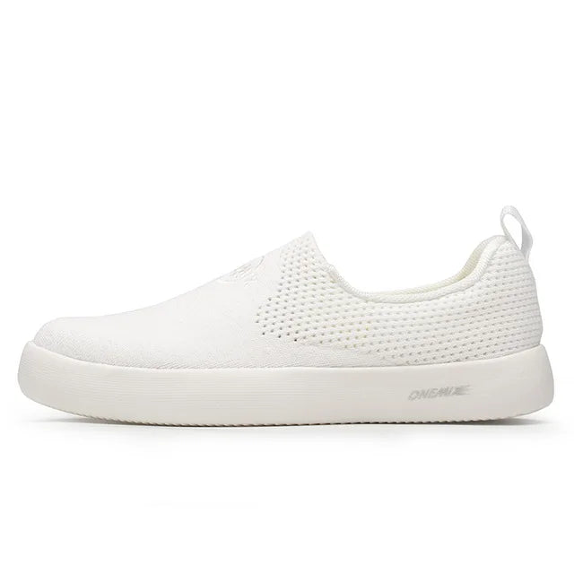 ONEMIX 2024 Women Sneakers Breathable Mesh Men's Street Footwear Lightweight Office Slip-On Sneaker For Outdoor Walking Shoes