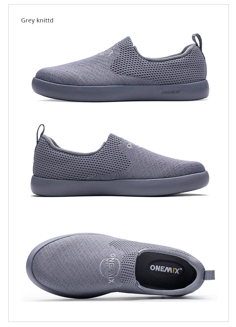 ONEMIX 2024 Women Sneakers Breathable Mesh Men's Street Footwear Lightweight Office Slip-On Sneaker For Outdoor Walking Shoes