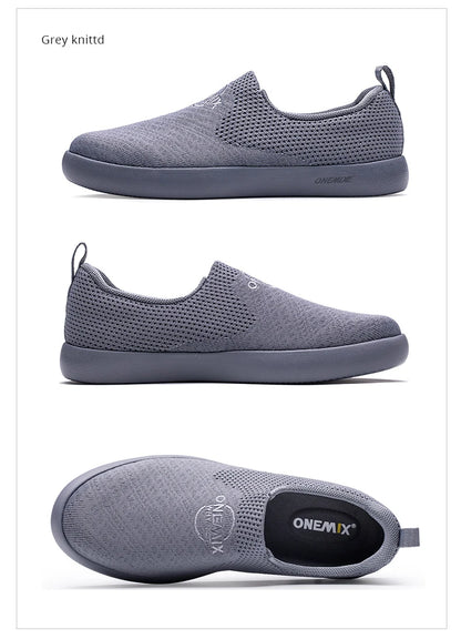 ONEMIX 2024 Women Sneakers Breathable Mesh Men's Street Footwear Lightweight Office Slip-On Sneaker For Outdoor Walking Shoes