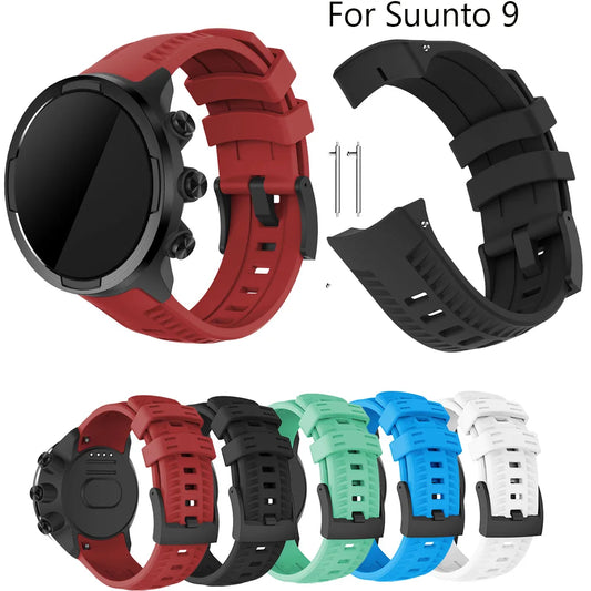 Sport Silicone 24MM Strap Bracelet For Suunto 9/9 Brao/Spartan Sport Wrist HR Baro/sport baro Wristband Replacement WatchBand