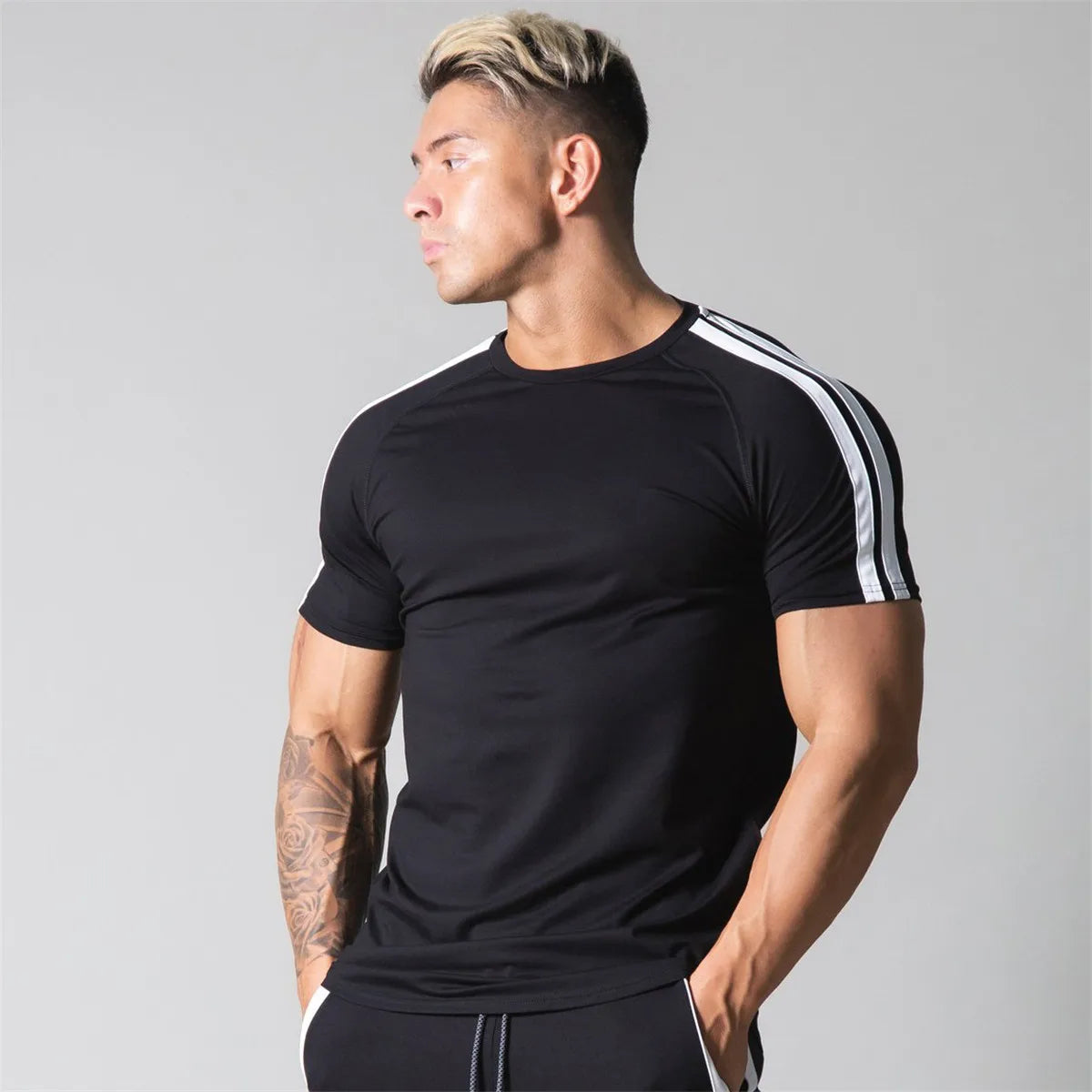 Red Men’s Gym T-Shirt – Short Sleeve, Cotton