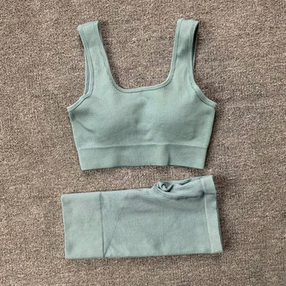 Seamless Sport Suit Yoga Suit Fitness Gym Clothes Women Gym Crop Top Yoga Shirts Bra Leggings Shorts Sportsuit Workout Outfit