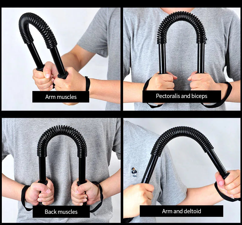 Hand Gripper Strengths 20-60kg Gym Home Fitness Grip Bar Biceps Triceps Pectoralis Workout Spring Arm Strength Expander Forearm