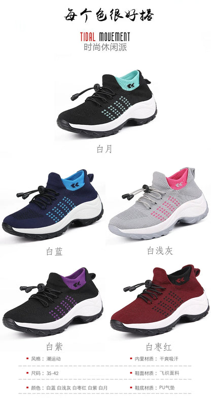 2024 Women Plus Size Shoes Summer Air Mesh Sport Aqua Shoes Outdoor Women's Quick Dry Water Shoes Sneakers Running Shoes 35-45