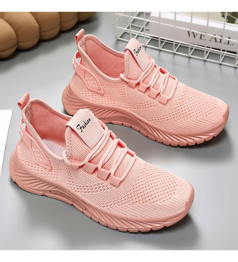 2025 Women's Shoes Summer Women's Shoes Flying woven casual shoes Comfortable breathable women's sneakers