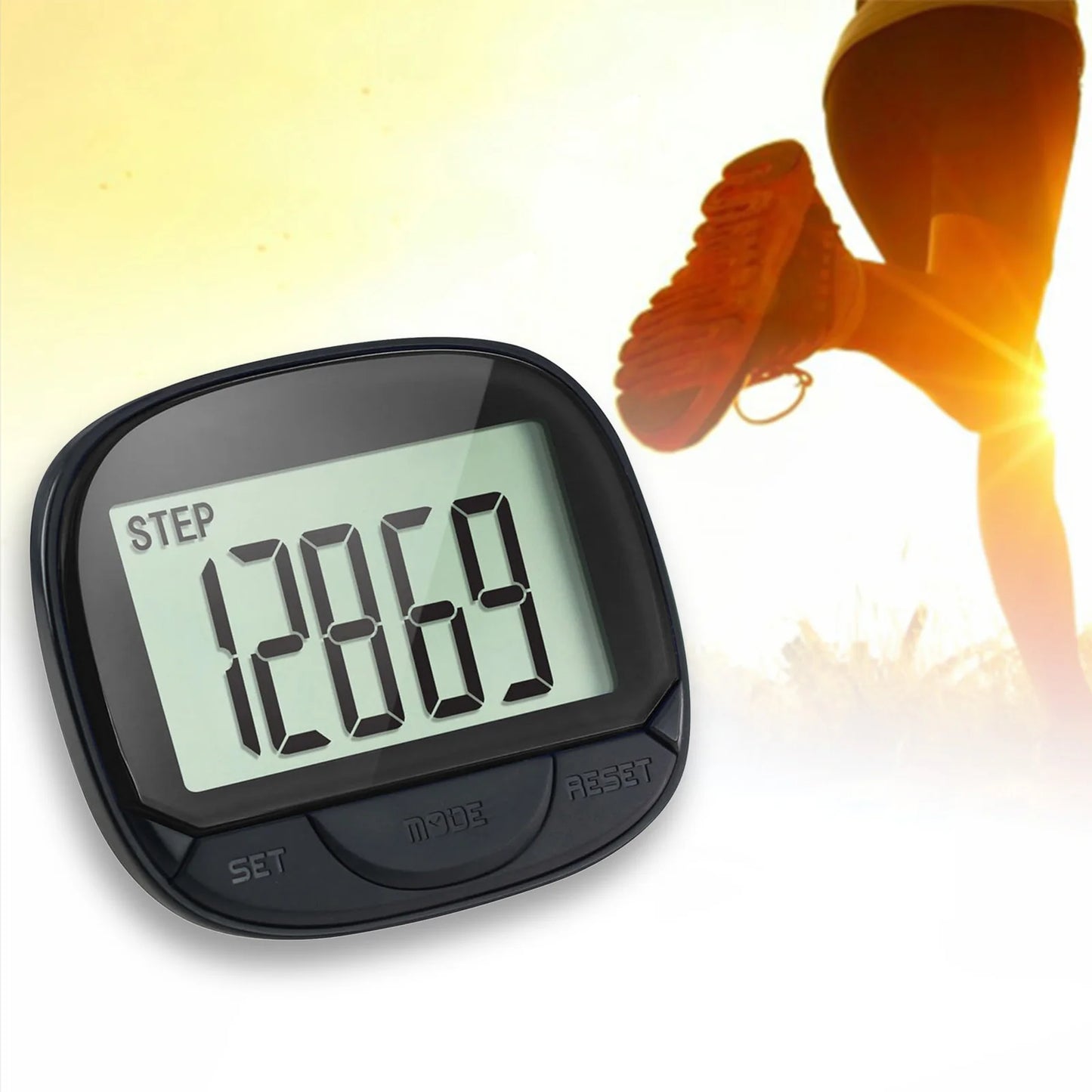 Multi-functional Step Counter 3D Pedometer with Clip for Fitness Tracker for Tracking Steps / Walking Distance / Calories Portab