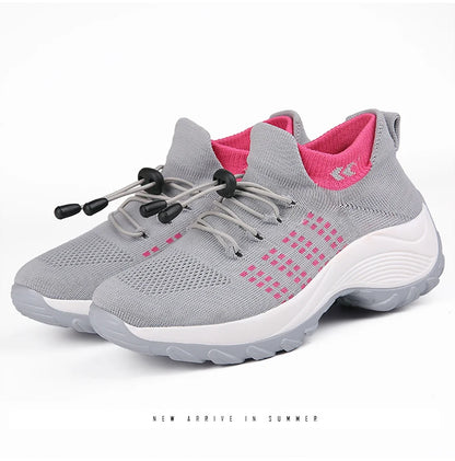2024 Women Plus Size Shoes Summer Air Mesh Sport Aqua Shoes Outdoor Women's Quick Dry Water Shoes Sneakers Running Shoes 35-45