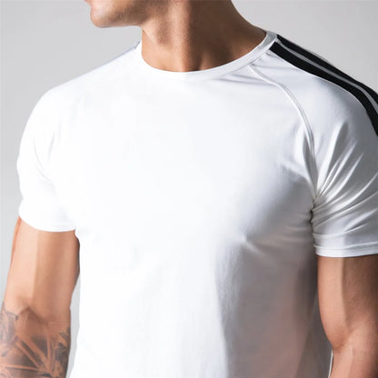 Red Men’s Gym T-Shirt – Short Sleeve, Cotton