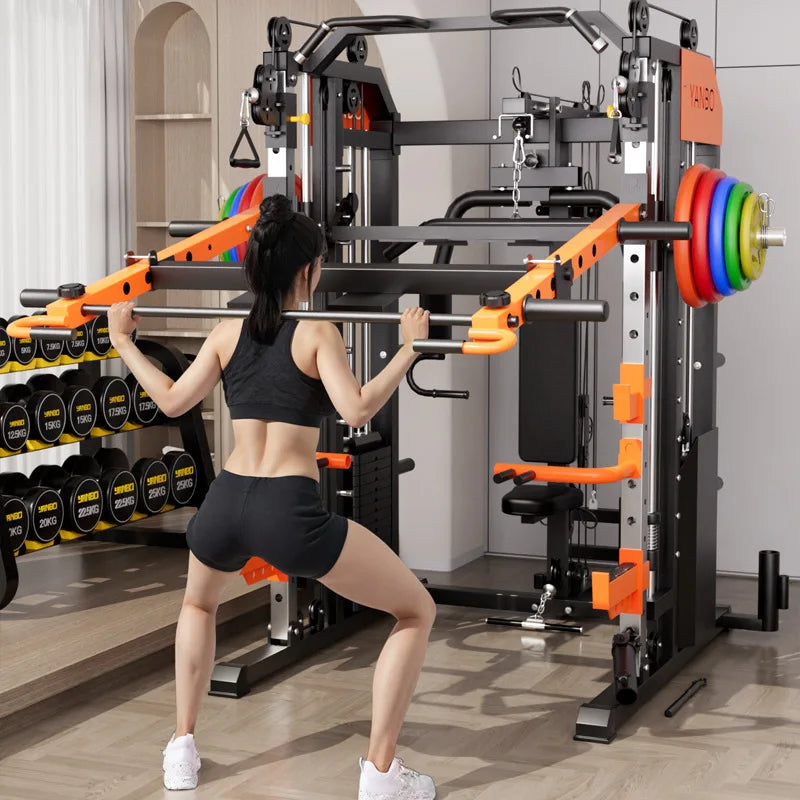 Longmen Frame Equipment, Home Smith Machine, Squat Bench, Multi-functional Fitness Equipment, Comprehensive Training Device