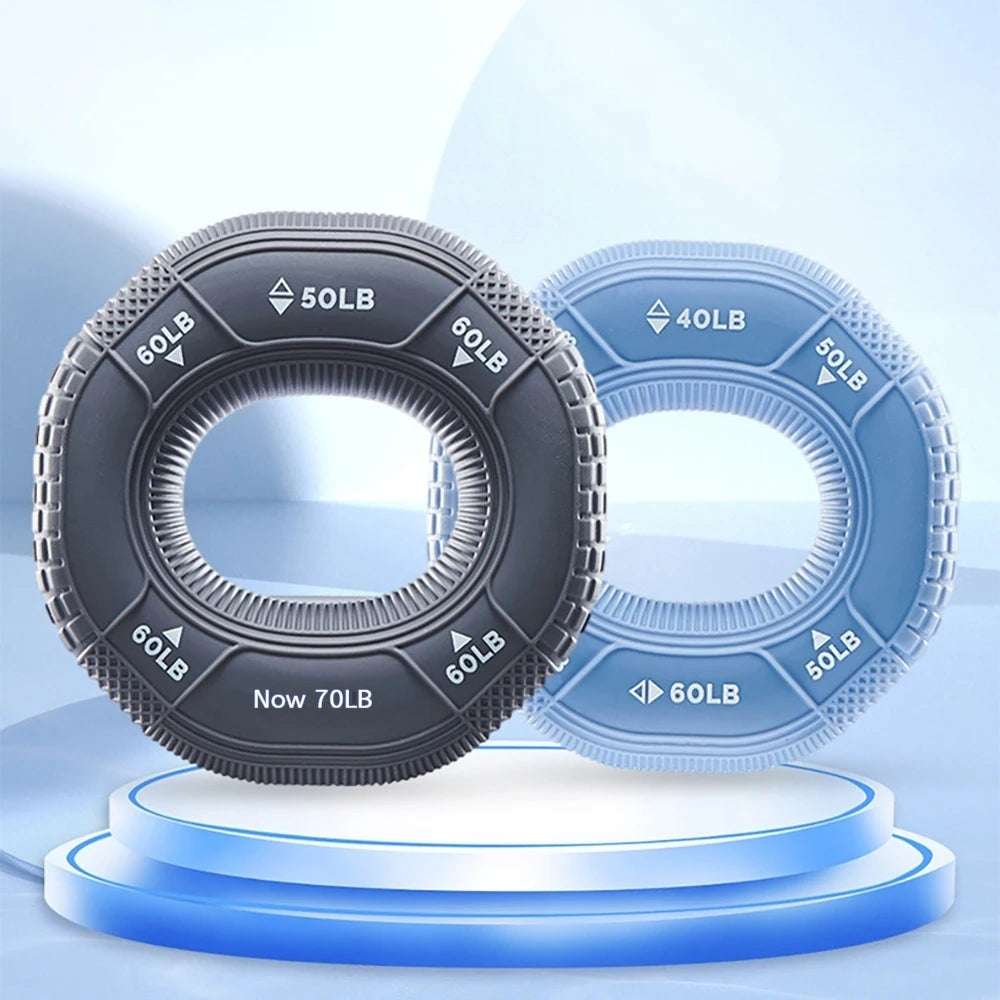 Octagonal Grip Ring 3-Level Resistance Silicone Hand Exerciser for Arm Strength Training Home Gym Fitness Equipment