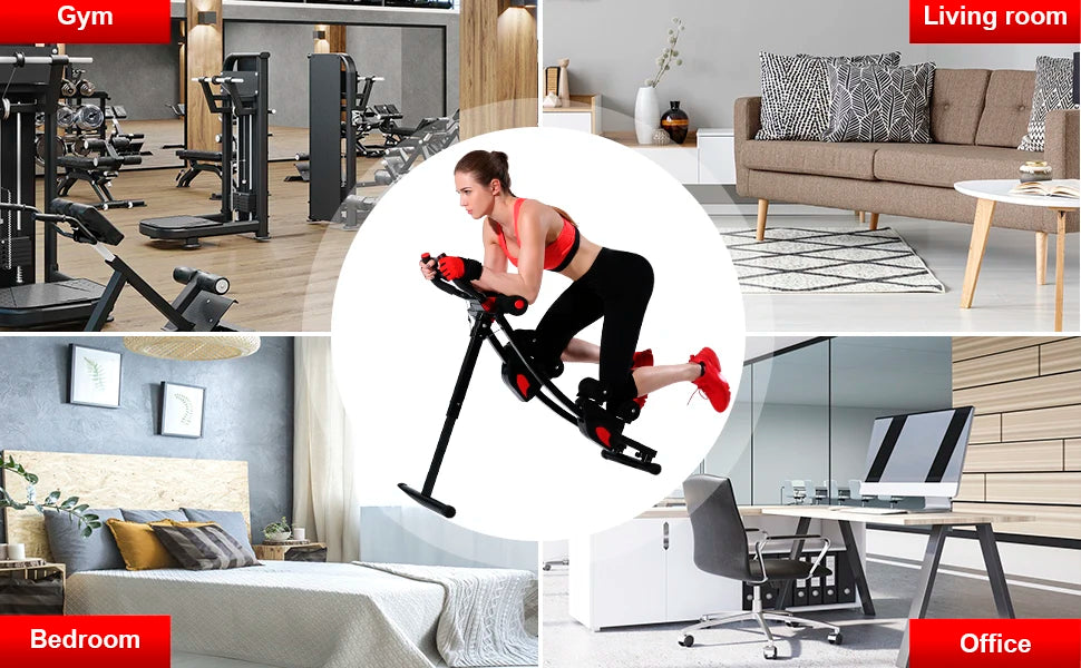 Ab Machine Whole Body Workout for Home Gym,Foldable Abdominal Exercise Fitness Equipment for Women