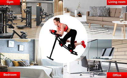 Ab Machine Whole Body Workout for Home Gym,Foldable Abdominal Exercise Fitness Equipment for Women