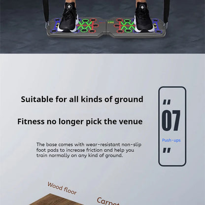 Foldable Multi-Functional Push Up Board Chest  Abs Training Equipment Portable Home Gym Fitness Tool for Men Core Workout