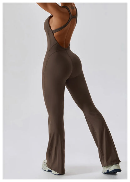 Women Sports Jumpsuit Naked Feeling Gym Set Women Training Yoga Suit Sportswear Fitness Rompers Stretch Female Workout Bodysuits